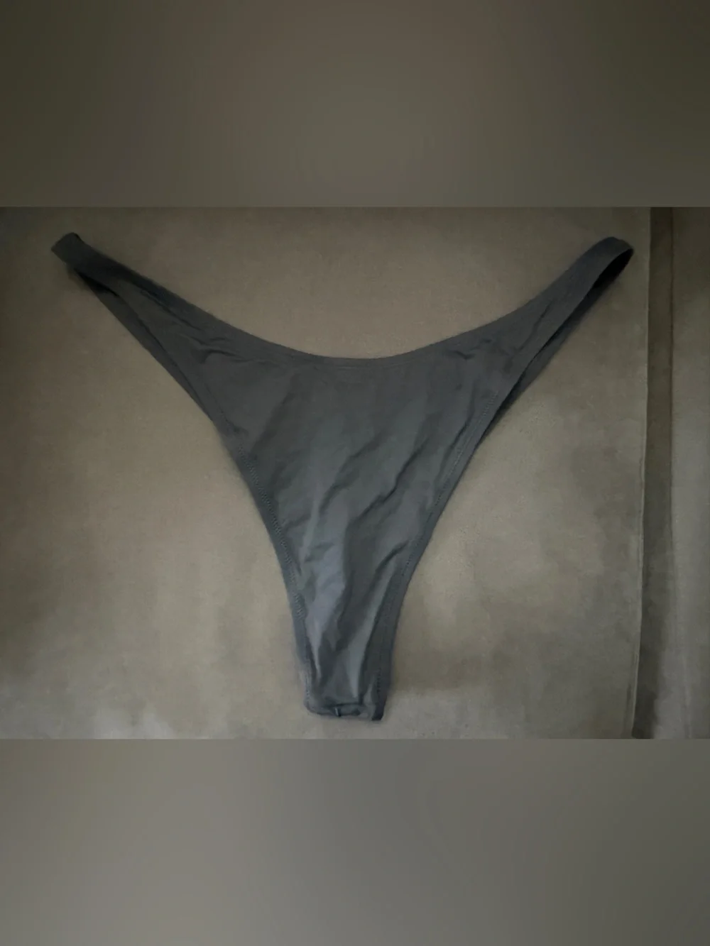 SKIMS SWIM MICRO TANGA BIKINI BOTTOM NWT GUNMETAL 4X